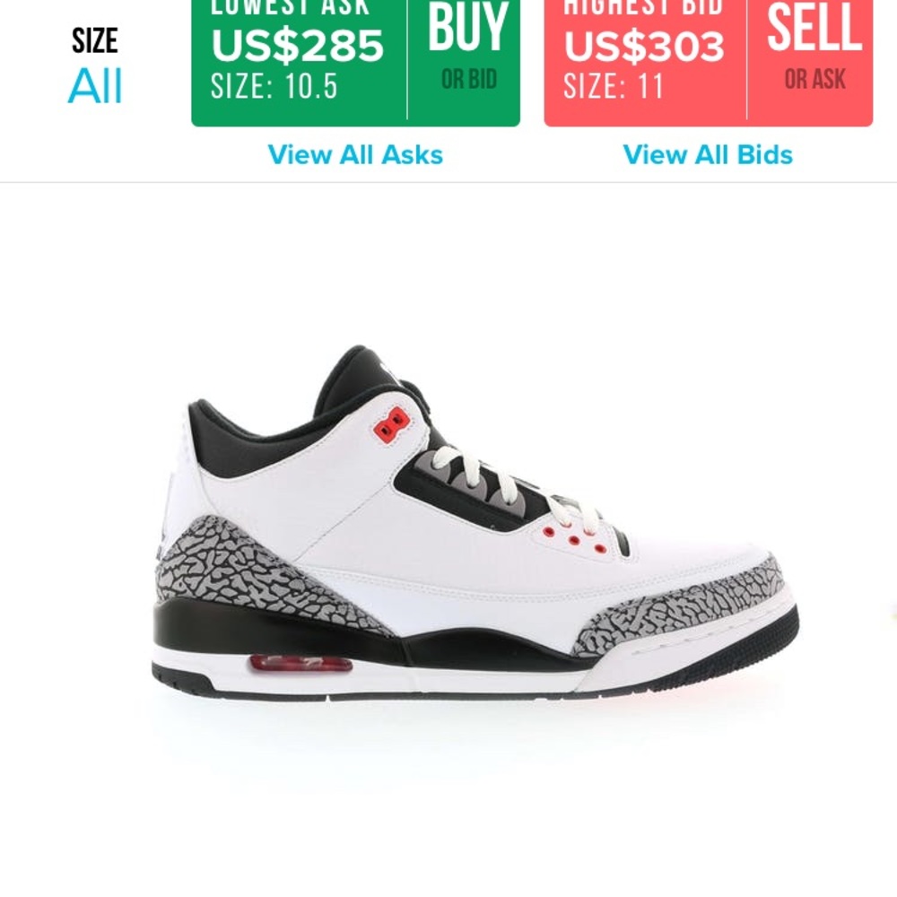 COPY - Jordan 1 Retro 3 Infrareds 7Y 8.5 Woman